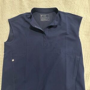 Figs navy blue scrub top